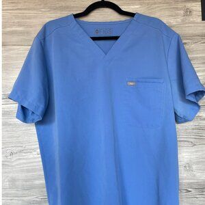 FIGS Men's Scrub Set (top & bottom), Royal Blue, Size Large